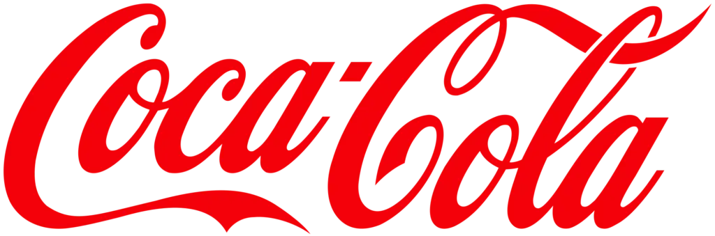 Coca-Cola Logo mit transparentem Hintergrund.