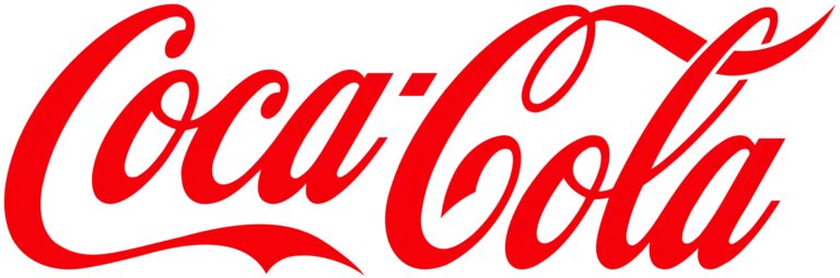 Coca-Cola Logo mit transparentem Hintergrund.